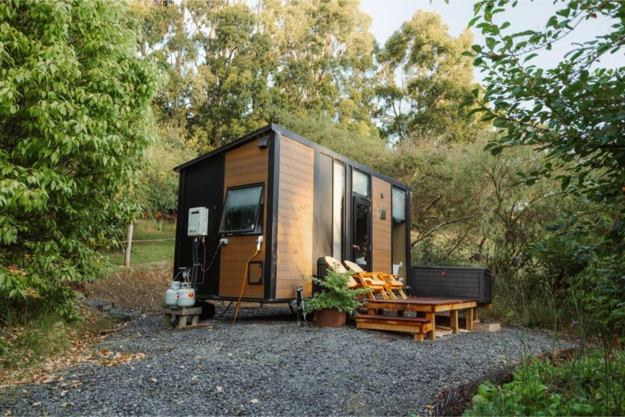 Villa Tranquility Tiny House By Tiny Away à Owaka Extérieur photo